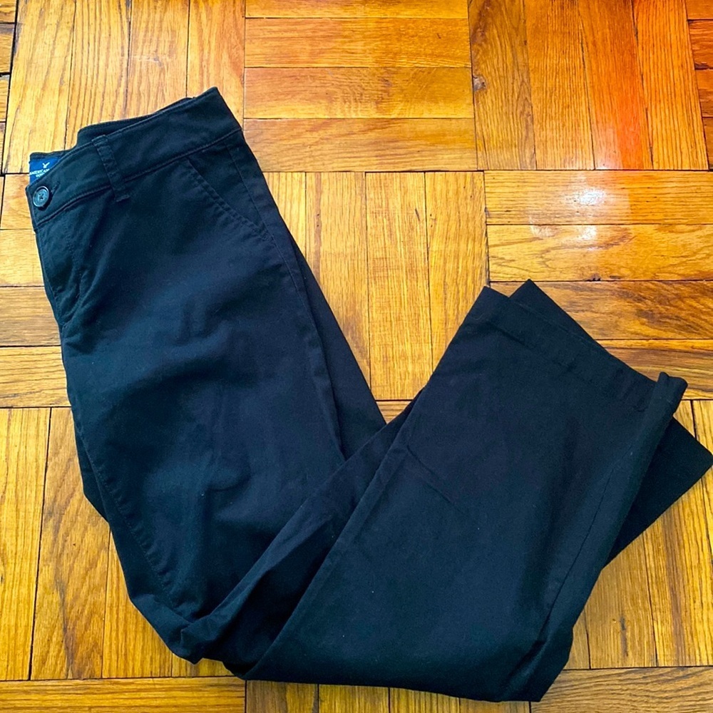 Abercrombie and Fitch black kick boot pants size: 8